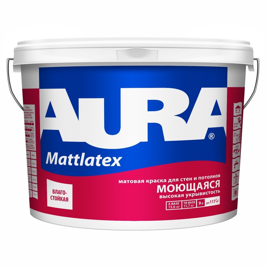 Краска AURA MATTLATEX моющаяся для