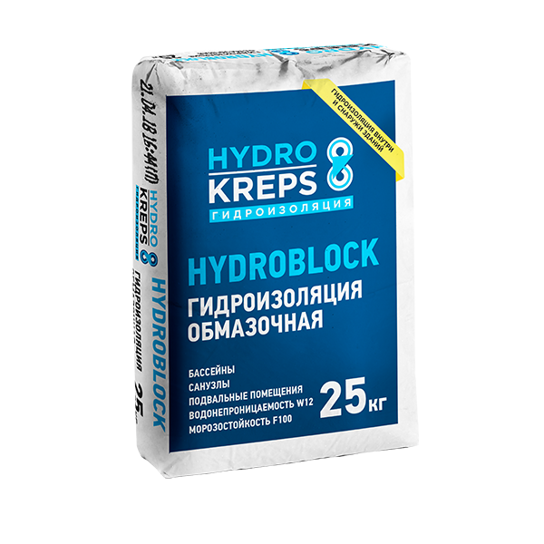 Гидроизоляция Крепс HYDROBLOCK 25 кг- nav