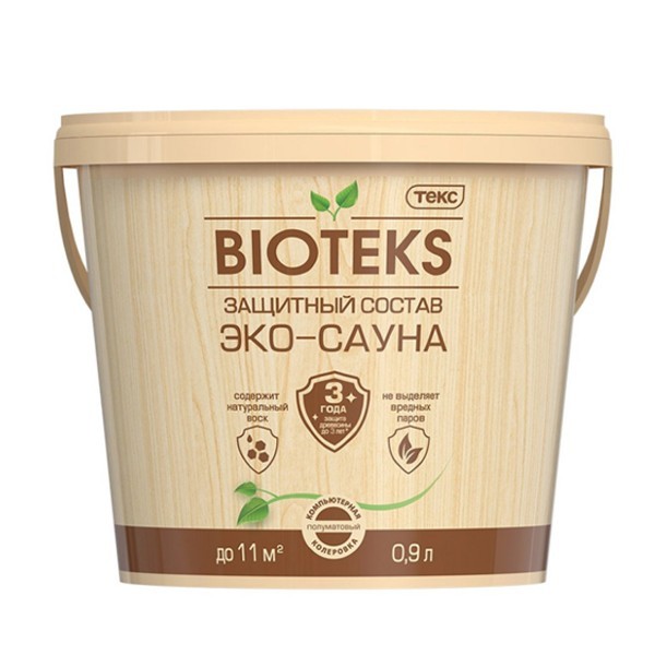 Защитный состав эко-сауна Текс, полуматовый,