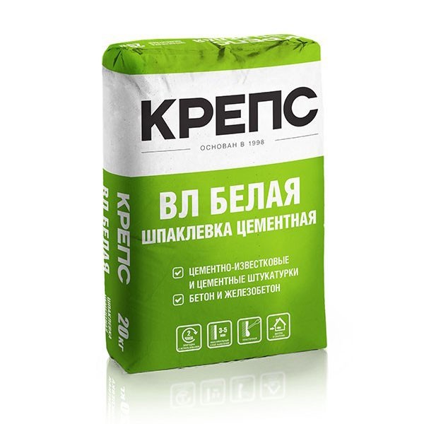 Шпаклевка цементная Крепс ВЛ 20