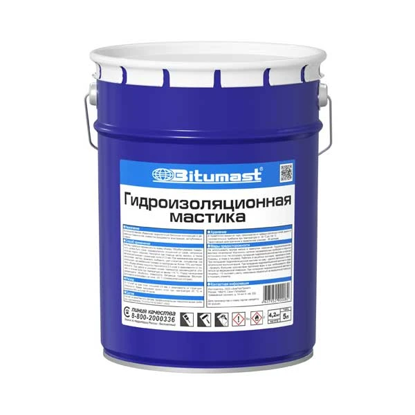 Мастика гидроизоляционная Bitumast, 5 л
