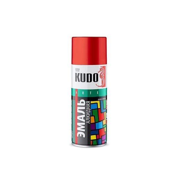 Эмаль-аэрозоль Kudo KU-1003 универсальная красная